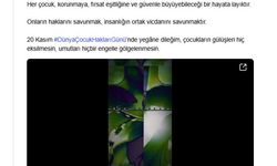 Emine Erdoğan'dan, '20 Kasım Dünya Çocuk Hakları Günü' paylaşımı