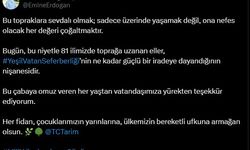 Emine Erdoğan'dan 'Milli Ağaçlandırma Günü' mesajı