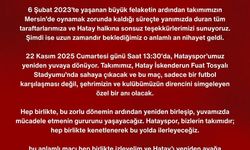 Hatayspor yuvaya dönüyor