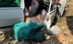 Manisa'da yol kenarına savrulan otomobilin sürücüsü ve eşi öldü (2)