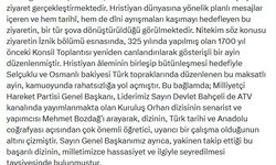 MHP'li Yalçın: Maksatlı ayin, rahatsızlığa yol açmıştır