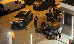 Otomobilin çarptığı motosikletin sürücüsü yaralandı