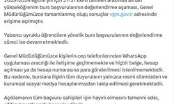 Vakıflar Genel Müdürlüğü burs sonuçları açıklandı