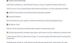 Bakan Ersoy: Depremde zarar gören 109 vakıf eserinin restorasyonu tamamlandı
