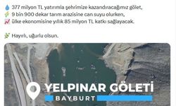 Bakan Yumaklı: Ünlüpınar Barajı ve Yelpınar Göleti’nde su tutulmaya başlandı