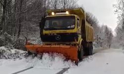 Bartın'da kar yağışı; 44 köy yolu ulaşıma kapandı