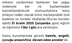 Çankırı'da kar yağışı nedeniyle eğitime bugün ara verildi