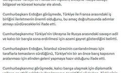 Cumhurbaşkanı Erdoğan, Fransa Cumhurbaşkanı Macron ile görüştü