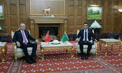 Cumhurbaşkanı Erdoğan, Türkmenistan Cumhurbaşkanı Berdimuhamedov ile bir araya geldi
