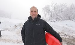 Deniz manzaralı yaylada kar güzelliği