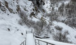 Dipsizgöl Şelalesi'nde kış güzelliği; dev sarkıtlar oluştu/Ek fotoğraflar