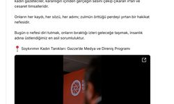 Emine Erdoğan'dan 'Soykırımın Kadın Tanıkları: Gazze'de Medya ve Direniş Programı'na ilişkin paylaşım
