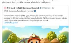 Enerji ve Tabii Kaynaklar Bakanlığı'nın Çocuk YouTube kanalı yayına başladı