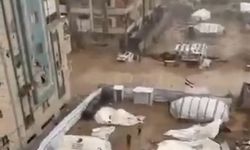Gazze'de şiddetli yağış nedeniyle çadırlar su altında kaldı