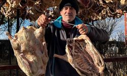 Gurbetteki Karslılar için 900 kazı keserek kurutmaya bıraktı