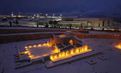Hasankeyf'te kar yağışı sonrası manzara dronla görüntülendi