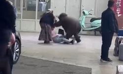 Kadınların saç saça baş başa kavgası kamerada