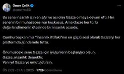Ömer Çelik: Yeni yıl Gazze'ye umut getirsin