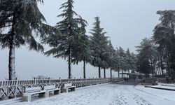 Ordu'nun seyir terası Boztepe beyaza büründü