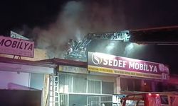 Sivas'ta mobilya atölyesinde yangın
