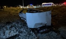 Takla atan otomobil tarlaya uçtu: 1 yaralı