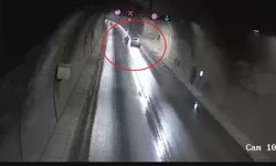 Tünelde motosiklet kazası kamerada