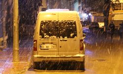 Van merkeze mevsimin ilk karı düştü