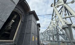 Ayasofya'da kubbe pencere sökümü ve çelik kiriş montajı başladı