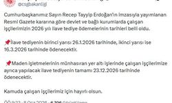 Bakanlık: Kamu işçilerinin ilave tediye ödeme tarihleri belli oldu
