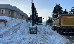 Beytüşşebap'ta çatılarda biriken karlar temizleniyor