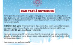 Bingöl'de kar yağışı nedeniyle eğitime 1 gün ara verildi