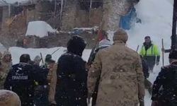 Çatak'ta çığ düşen evdeki kadın yaralı kurtarıldı; 20 ev tahliye edildi