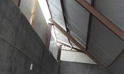 Diyarbakır'da ahırın çatısının çökme anı kamerada; 4 inek yaralandı