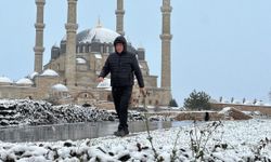 Edirne beyaza büründü