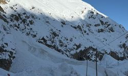 Hakkari-Van kara yoluna çığ düştü; o anlar kamerada