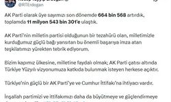 İstanbul- Cumhurbaşkanı Erdoğan: AK Parti üye sayısı 11 milyon 543 bin 301'e ulaştı
