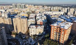 İstanbul- Kar yağışının ardından Kağıthane havadan görüntülendi