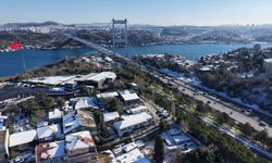 İstanbul - Kar yağışının ardından Sarıyer havadan görüntülendi