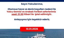 İzmir'de feribot seferleri iptal edildi