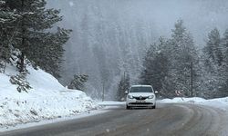 Karabük'ün yüksek kesimlerinde kar yağışı