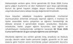 Kayseri'de eğitim- öğretime 1 gün ara verildi