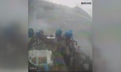 Limandaki tekneleri deviren hortum kamerada