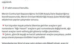 Mersin'de 'change araç' operasyonu; 14 tutuklama