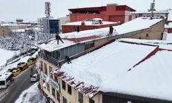 Metrelerce yüksekte ipin ucunda zorlu mesai