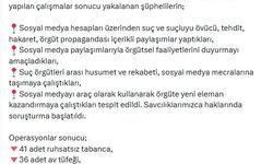 Sanal medyada suç örgütü propagandasına 325 gözaltı