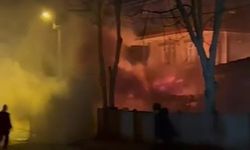 Düzce'de müştemilatta çıkan yangın endişe yarattı