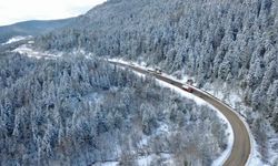 Karabük'ün yüksek kesimlerine kar yağdı