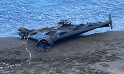 Ordu'da kıyıda bulunan insansız hava aracı parçası, inceleme yapılmak üzere polise teslim edildi