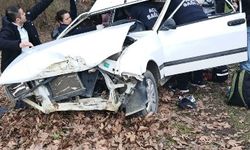Otomobil ağaca çarptı: 1 ölü, 2 yaralı