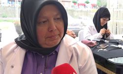 Şevval Sam, Trabzon hasırını işleyen kadınlara eşlik etti